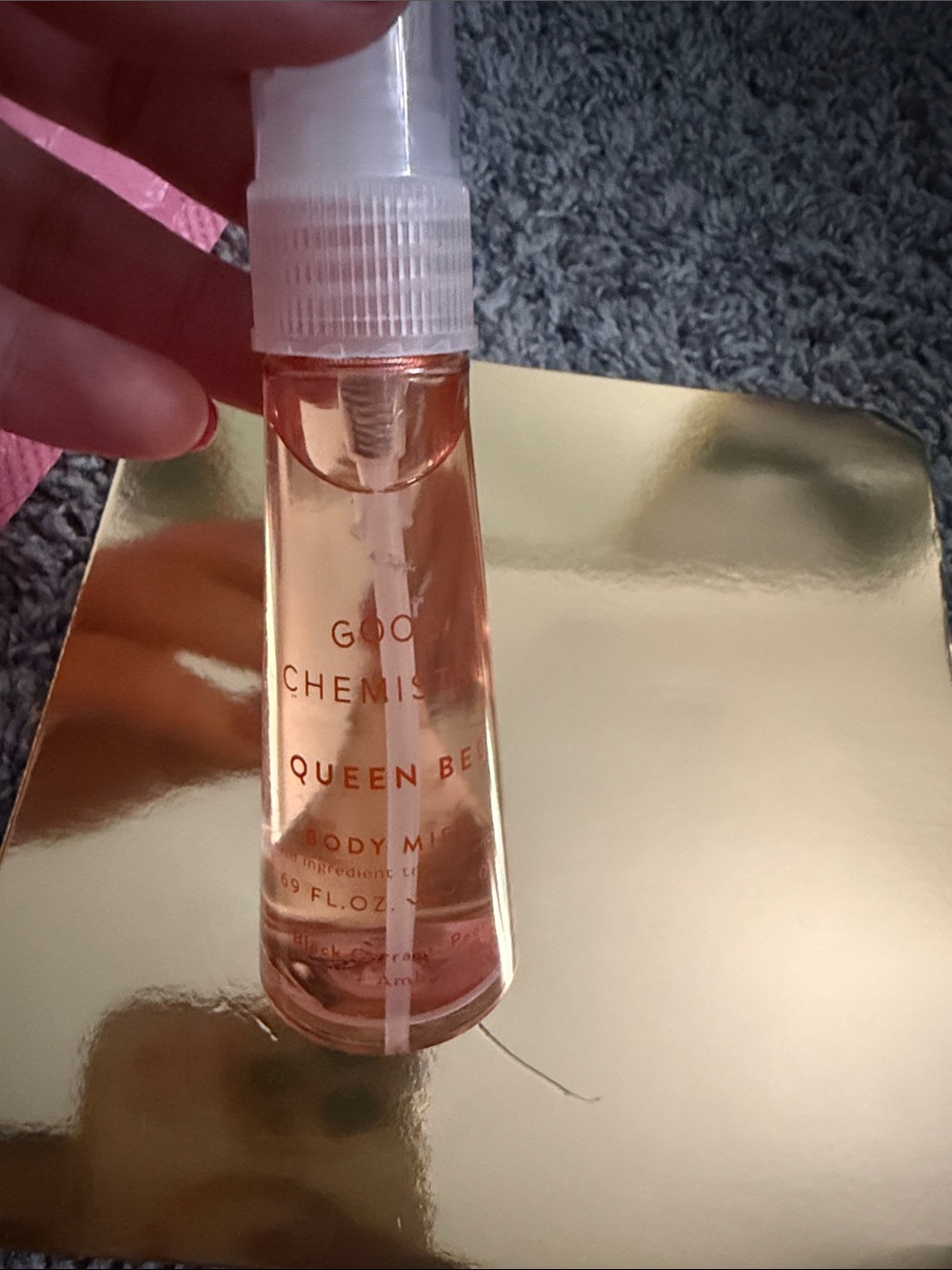 Chemistry Queen Bee Body Mist - Rose Pink Spray Bottle